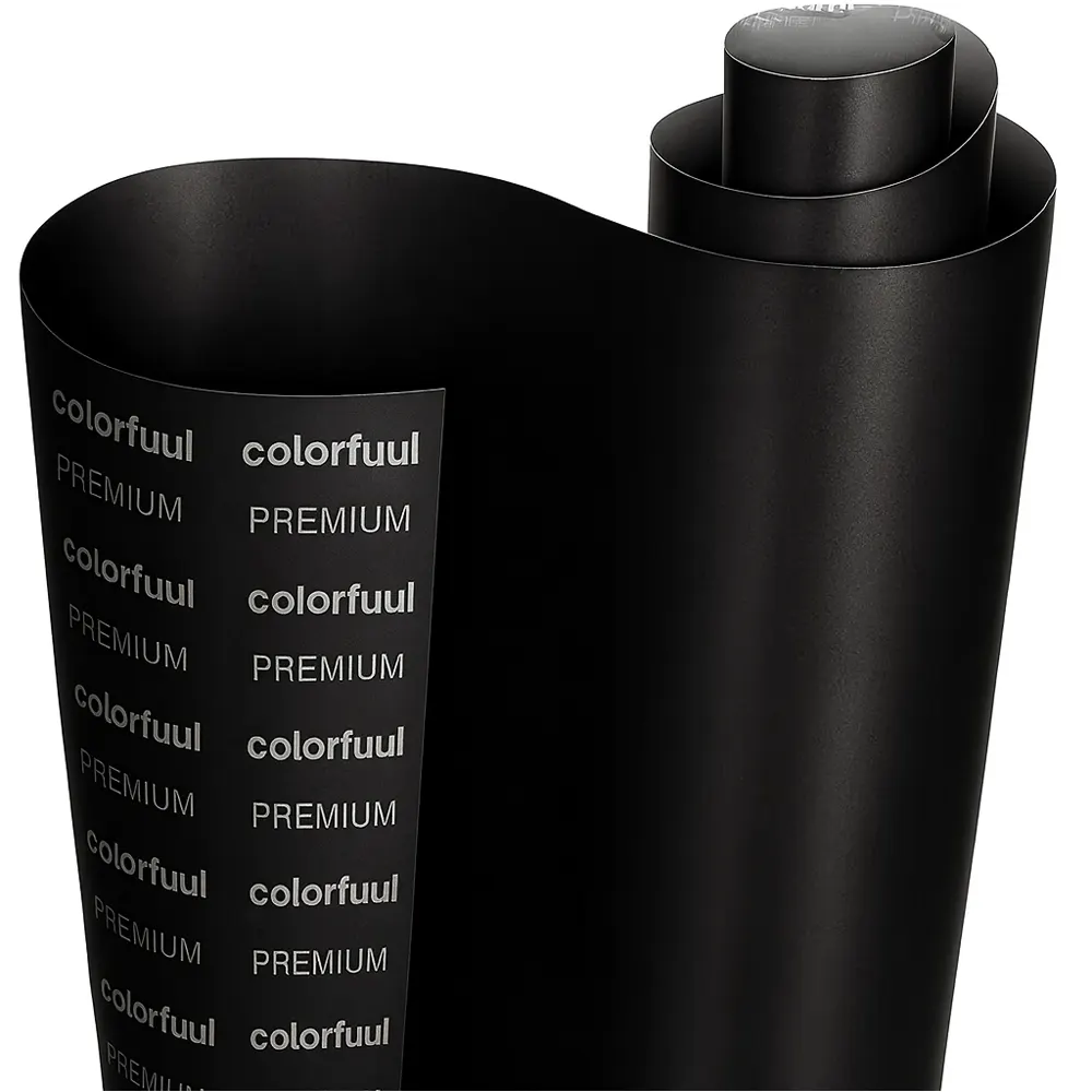 プレミアムマットメタリックブラックカーラップフィルム