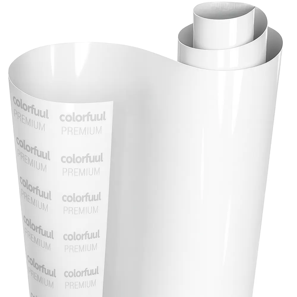 ウルトラグロスホワイトビニールカーラップロール