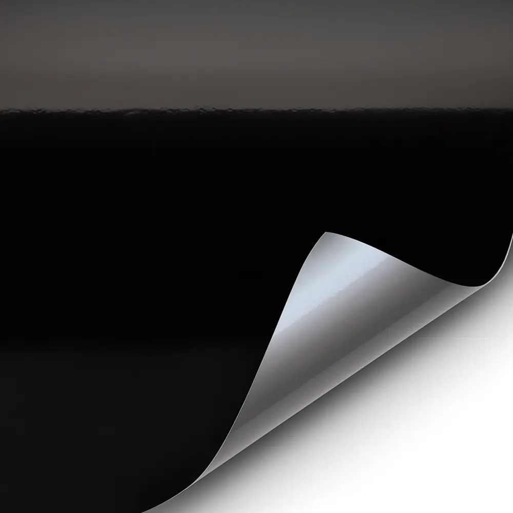 Black High Gloss Microfinish Vinyl Wrap