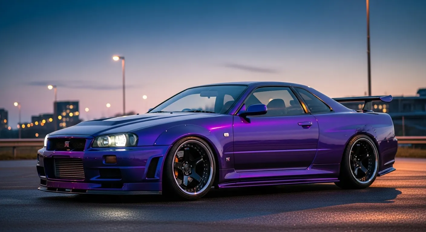GTR R34用のミッドナイトパープルペイント