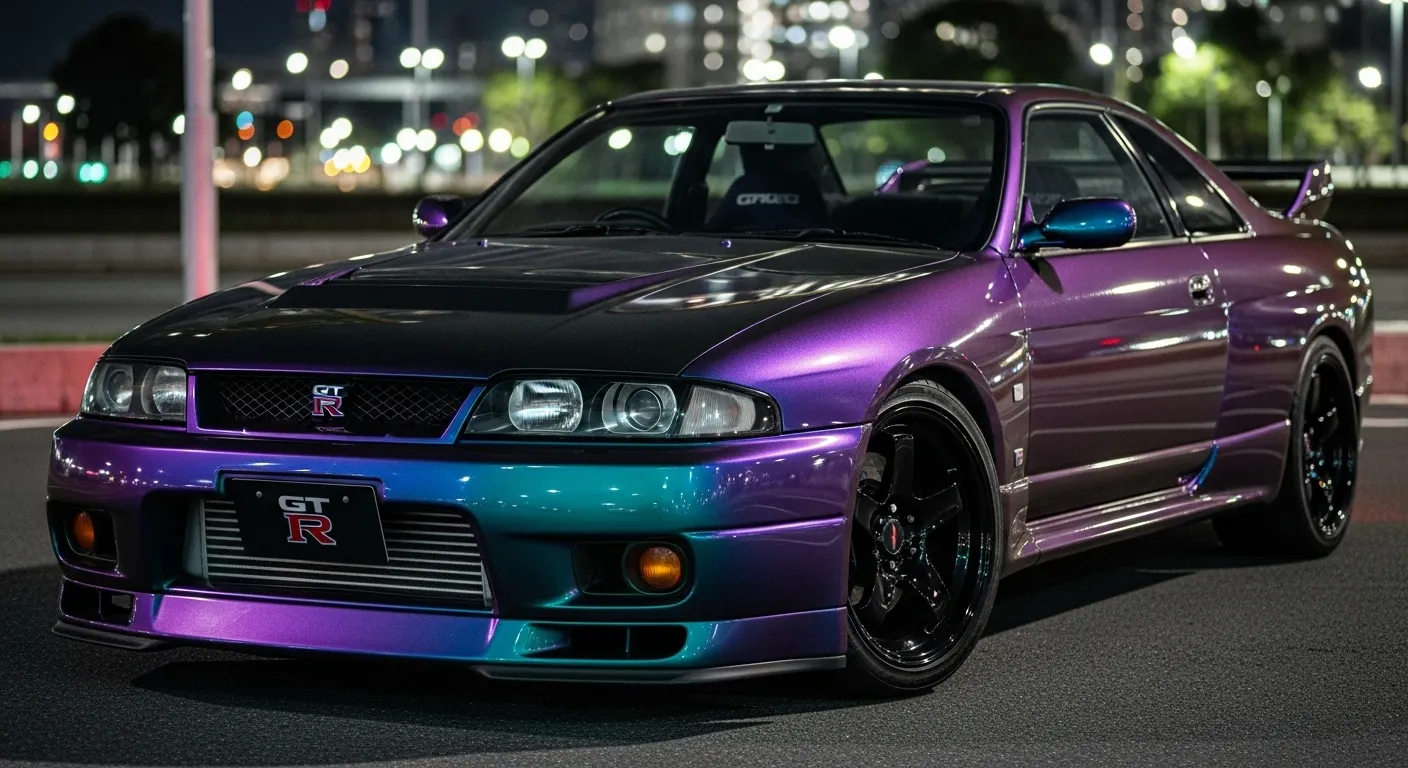 ミッドナイトパープル R33 GTR ビニール