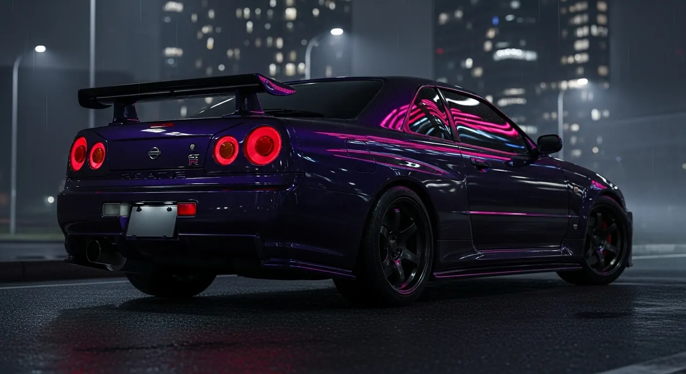 ミッドナイトパープル R34 GTR