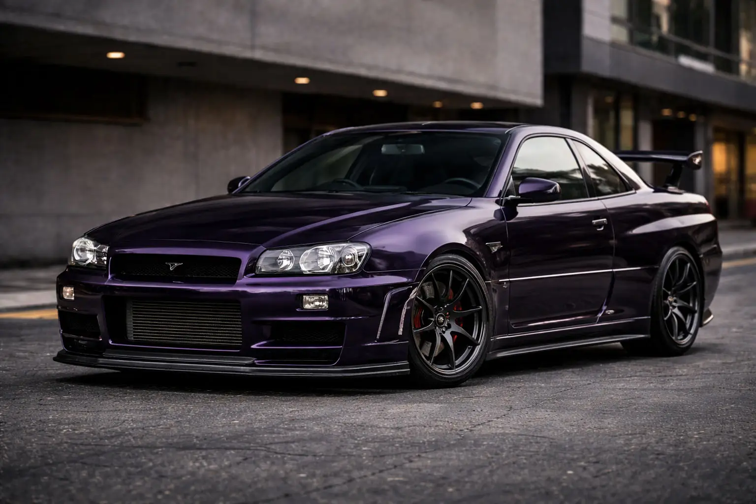 GTR R34用のミッドナイトパープルペイント